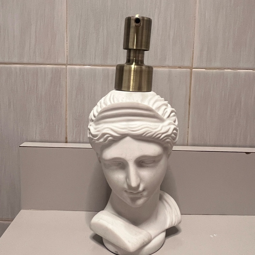 White Bust Soap Dispenser